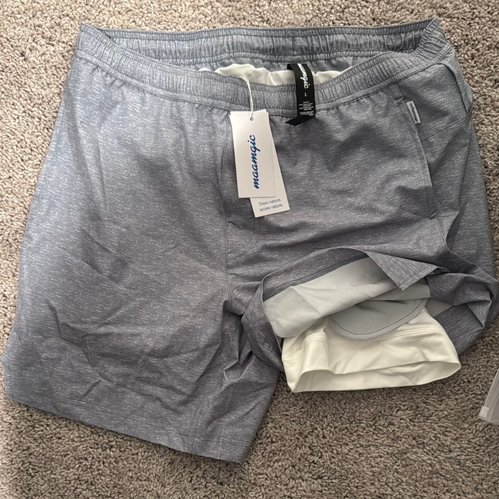 Men's Athletic Shorts in Heather Gray by Maamgic